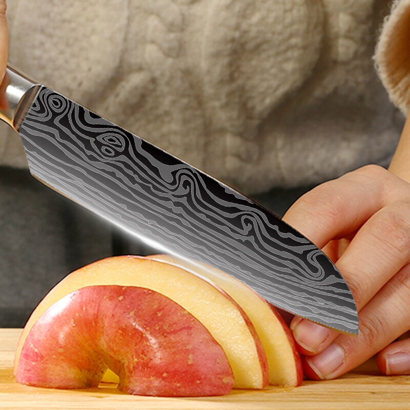 Kitchen Knives Set Sharp Chef Knives Japanese 7CR17 440C High Carbon Stainless Steel 4CR13 Boning Damascus