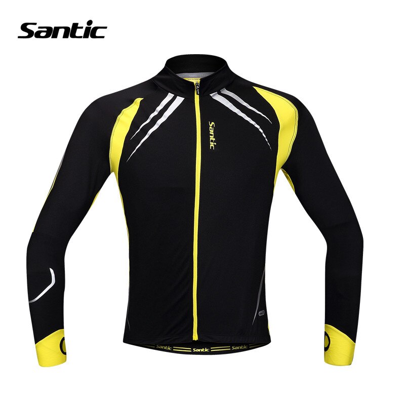 Santic mænd vinter cykeljakke termisk fleece mountainbike jakke vindtæt vindjakke cykeltøj frakke jakke