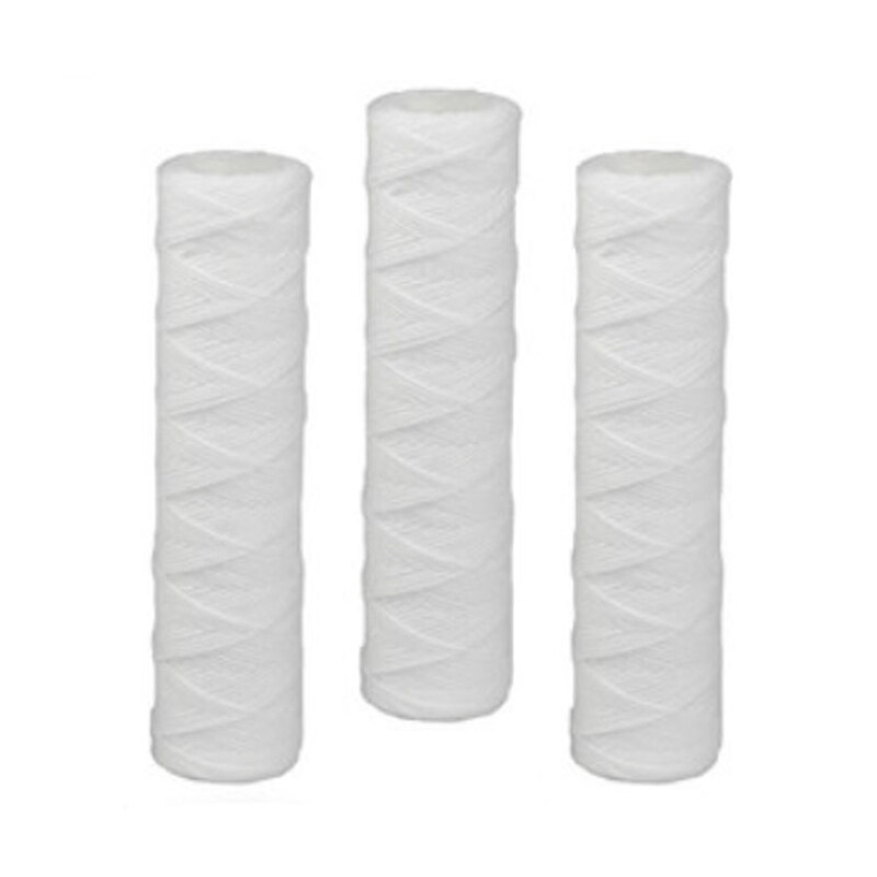 SANQ 4 unids/set PP hilo de cuerda hilado sedimento toda la casa filtro de agua cartucho de reemplazo 10 pulgadas eliminar la arena de limo óxido 5uM