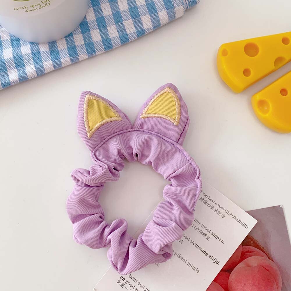 1Pc Leuke Cartoon Kikker Beer Scrunchies Haar Touw Meisjes Kids Elastische Elastiekjes Tie 6 Kleuren Dieren Haarbanden