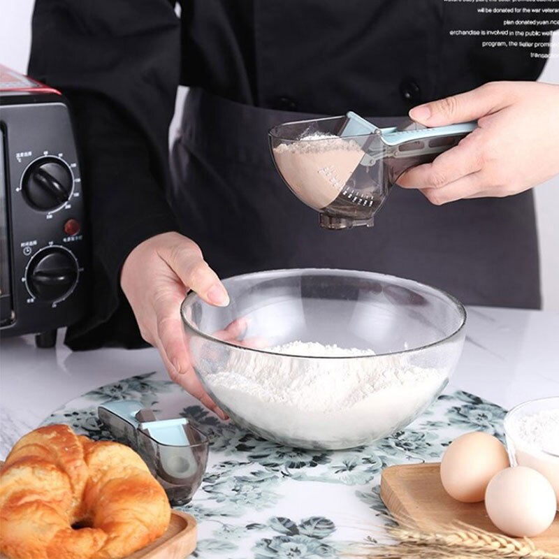 Adjustable Measuring Spoons With Snaps Multifunctional Markings Scoop Kitchen Stuff