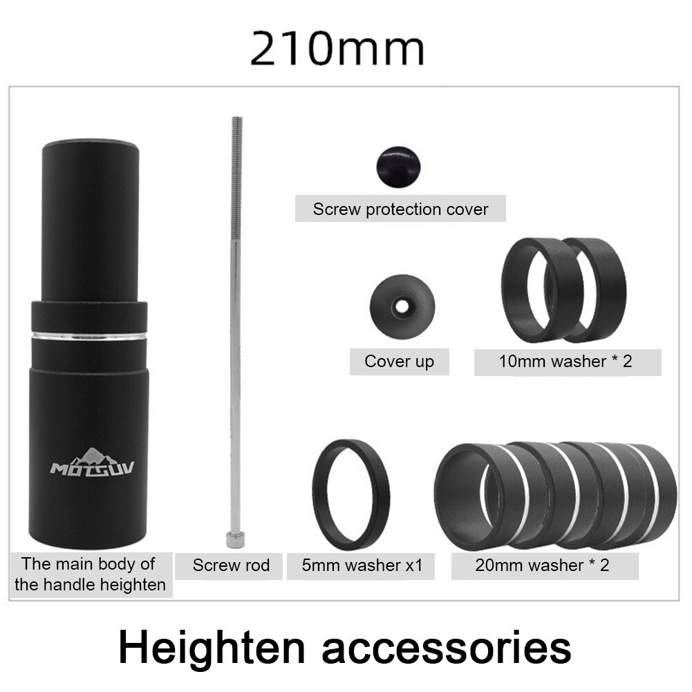 MOTSUV Seatpost Mount Ring Bike Accessories Bike Stem Riser MTB Bicycle Fork Stem Extender Handlebar Head Up Adaptor: 210mm