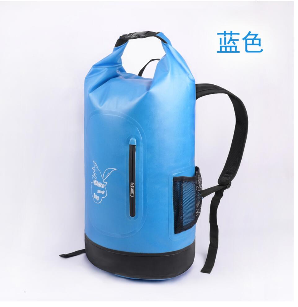 Large Waterproof Bag Backpack Large Swimming Rafting Storage Dry Bag With Adjustable Strap Hook Drifting Diving Dry: Blue