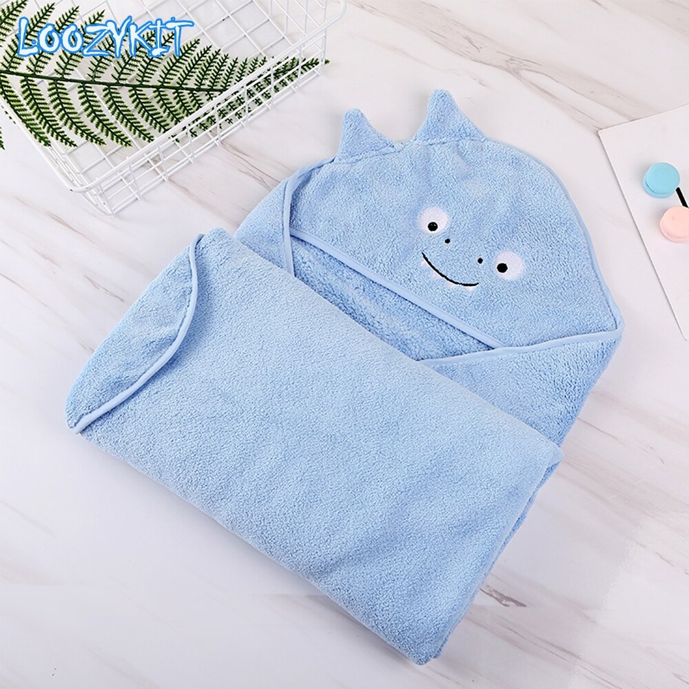 Baby Poncho Bath Towel Toalla Velvet 90*90cm Fleece Hood Infant Towels Blanket Newborn Baby Hooded Towel Infant Babies