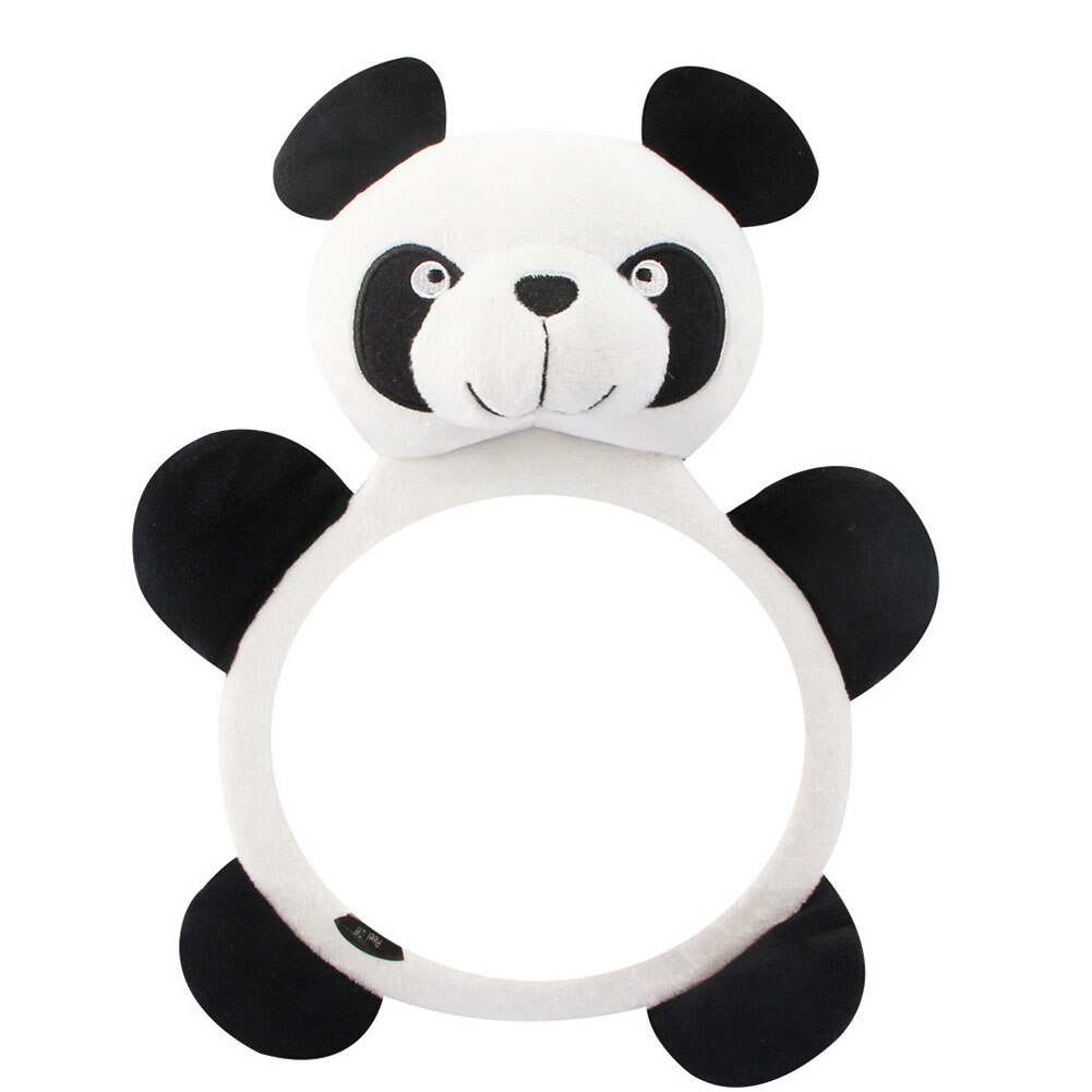 Support tête de voiture avec Animal de dessin animé mignon, miroir d'observation de sécurité pour bébé, vue arrière pour bébé, miroir de sécurité avec Clip: Panda