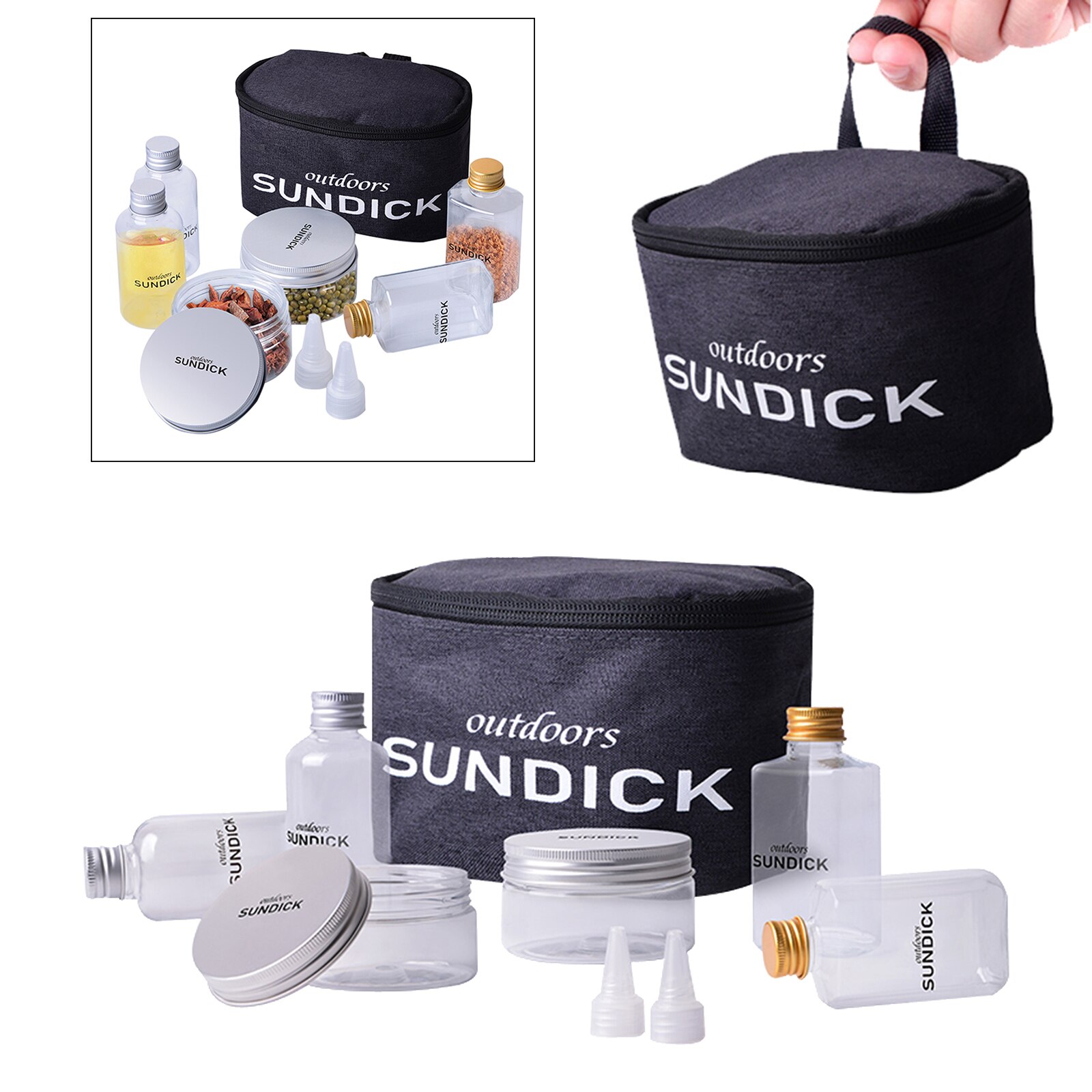 6 Stks/set Draagbare Spice Kruiden Flessen Zout En Peper Potten Droge Kruid Kruiderij Container Voor Outdoor Camping Wandelen Bbq