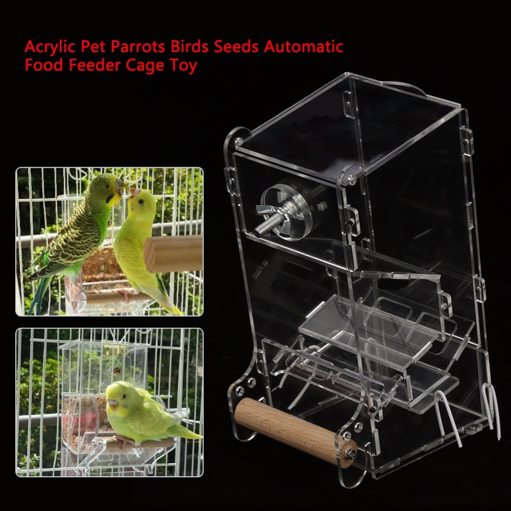 Lovebird Canary Aviary Transparent Window Outdoor Bird Feeder For Birds Feeding Container For Food
