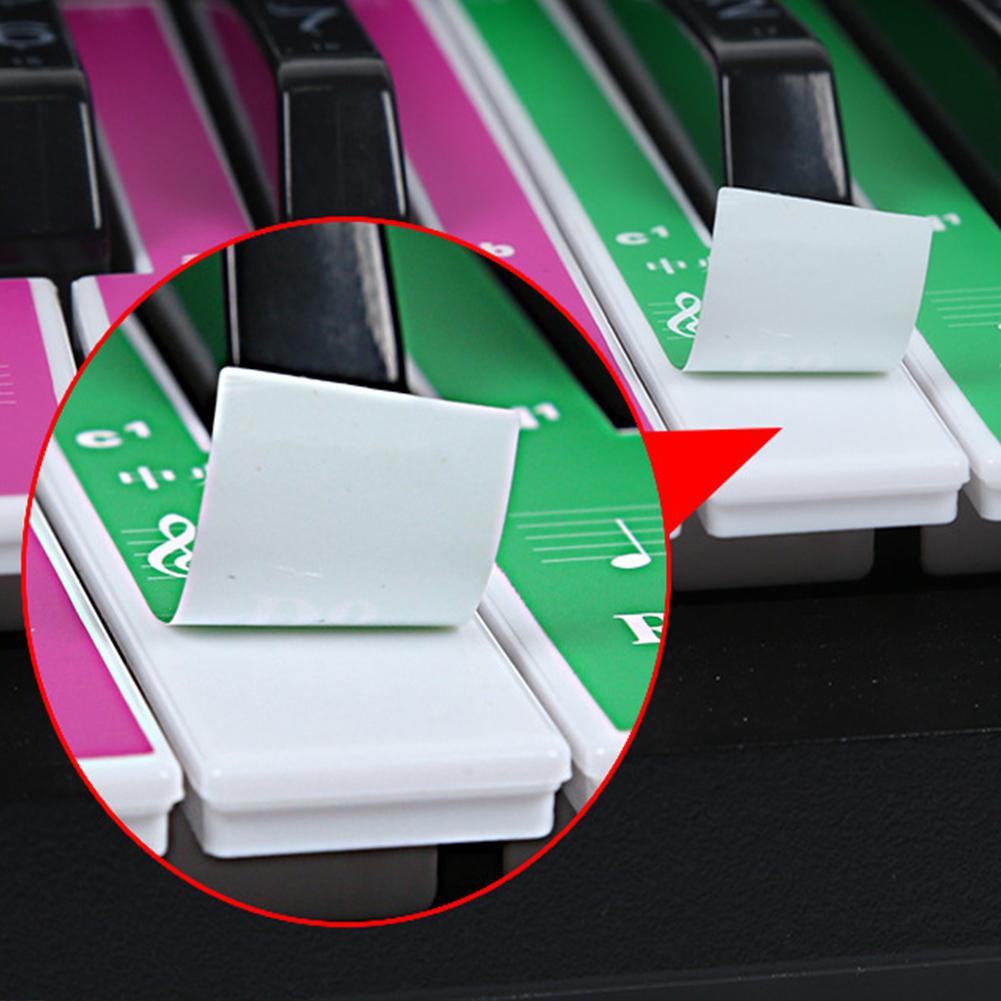 61 Keys Piano Keyboard Sound Name Stickers Piano Keyboard Stickers "61 keys to send black keys Music Decal Label Note