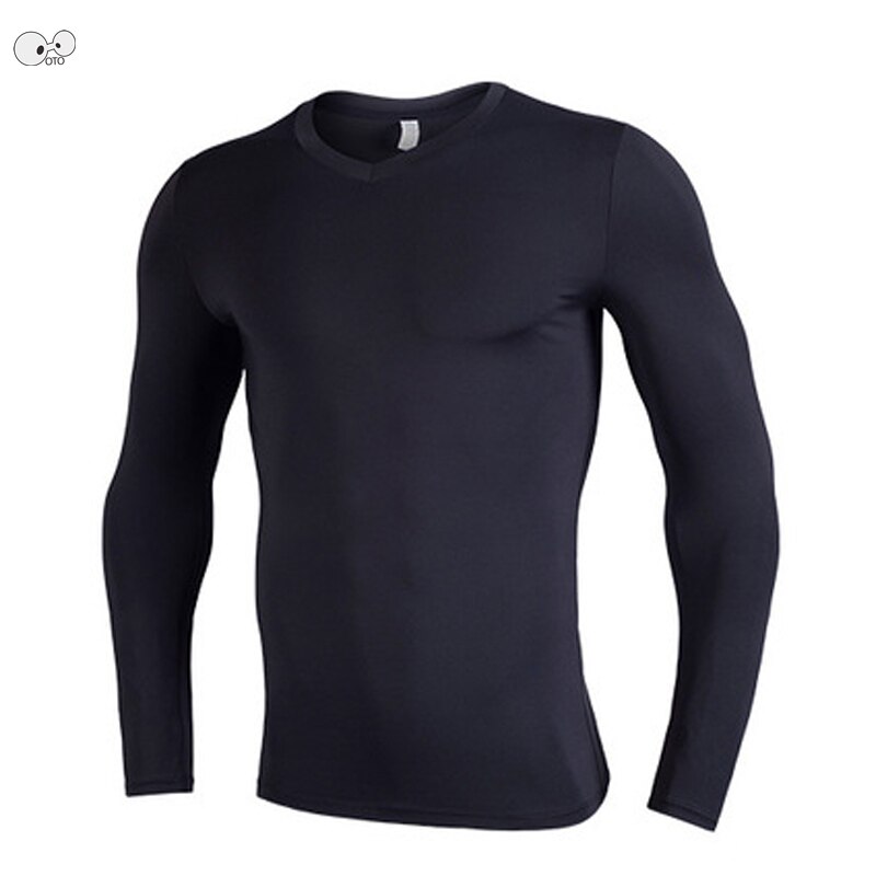 2019 rápido seco longo seeve rashgard correndo camisa dos homens de fitness compressão jogging esportes camiseta ginásio atlético camiseta