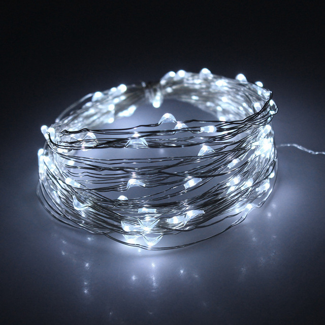 Zonne-Energie Buitenlicht Slinger Waterdichte Tuindecoratie Op Zonne-Energie Slinger 8 Knipperende Modi Kerstverlichting: WHITE / 6-10W