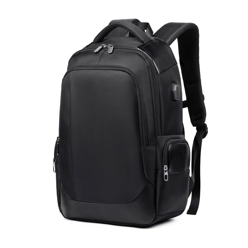 Sac à dos chargeur USB pour hommes, sac de voyage multifonctionnel, grande capacité, à la: Black