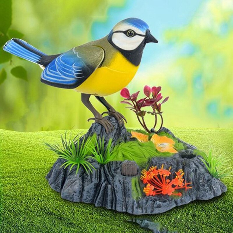 Simulated Electronic Sound Activated Control Bird Toy Activate Chirping Singing With Noise Sensor