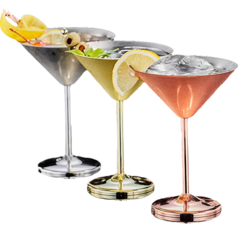 180ml Stainless Steel Wine Glass Cocktail Goblet Red Wine Martini Metal Wine Glass Champagne Cup For Bar Restaurant