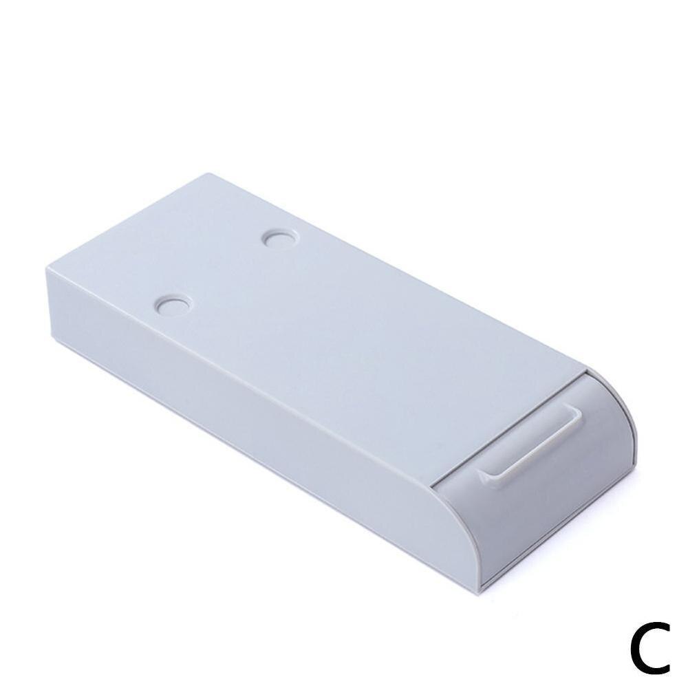 Table Storage Box Pencil Tray Self Stick Desk Up Storage Drawer Pen Set Under Holder Organizer J2R0: Orange