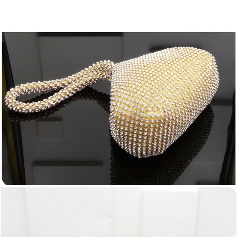 Muling Funkelnden Silber Diamant Frauen Mini Abend Kupplung Armbänder Tasche Braut Hochzeit Party Kristall Handtasche und Geldbörse