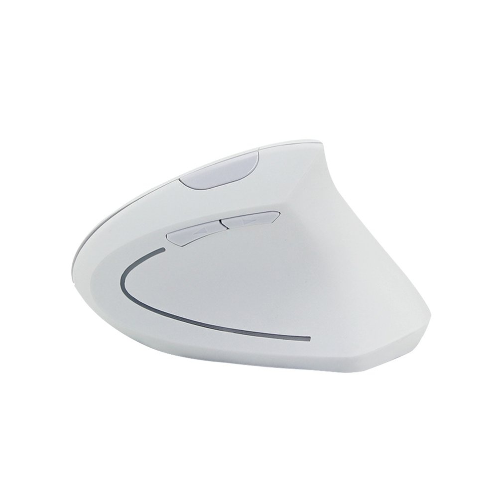 Ergonomic Vertical 3D Mouse Notebook Pc Usb Mouse Cordless Power-Saving Computer Laptop Mouse Wireless: white