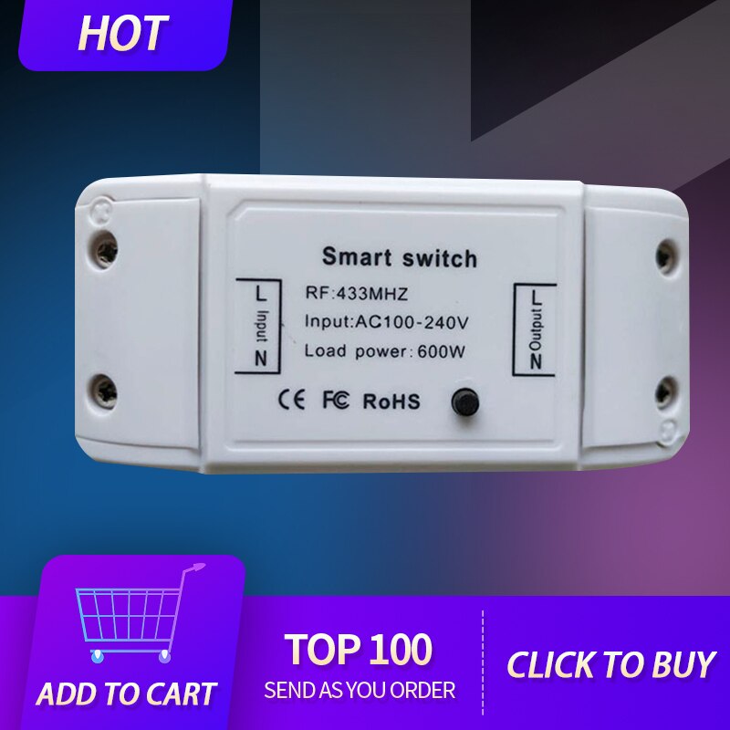 Smart Home House Wireless Remote Switch Breaker LED Light Controller Module Smart Life Home Accessories 433 RF On-off Device