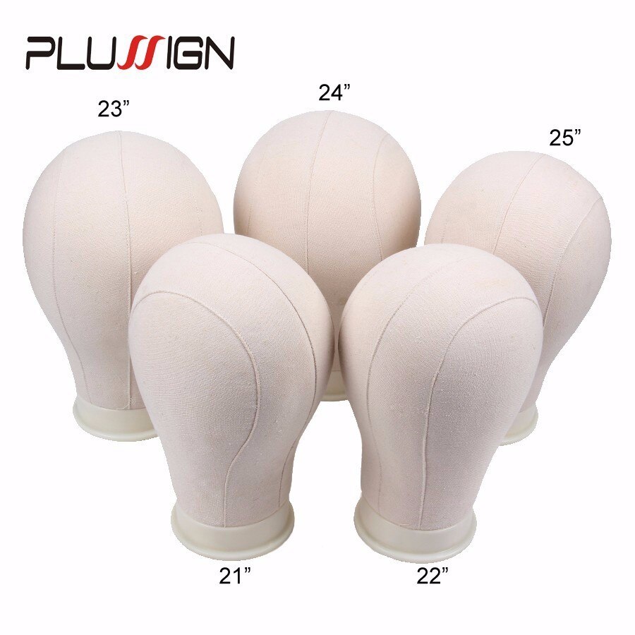 Wig Stand Holder Wig Block Head Canvas Head Without Stand 21-25 Inch 5 Size Can choose