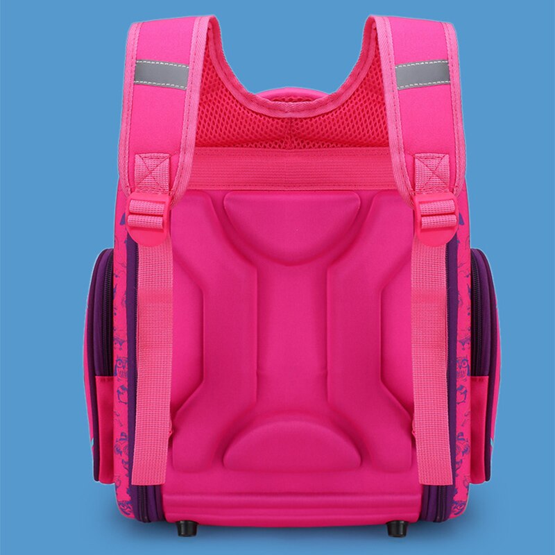 3D Orthopedische Schooltas Rugzakken Voor Meisjes Cartoon Uilen Kids Satchel Kinderen 1-6 Grade Schooltassen Knapzak Mochila Escolar