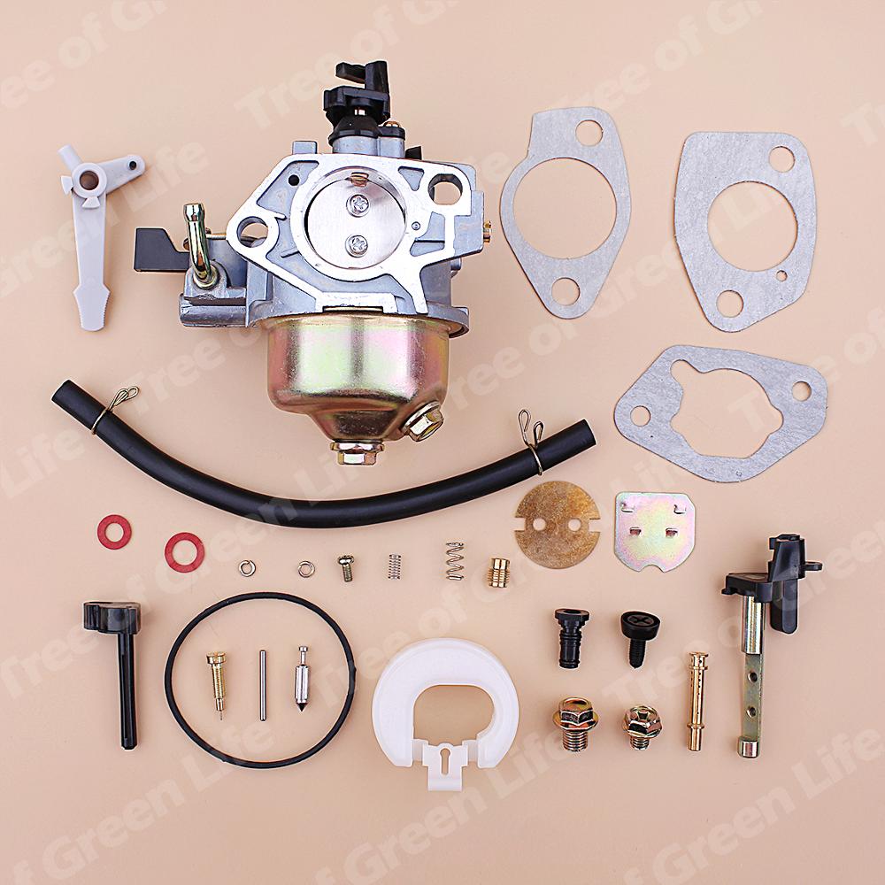 Carburetor For Honda GX390 13HP Carb Gasket Choke Rod Fuel Line Repair Kit