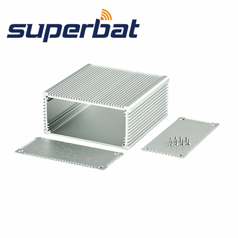 Superbat 3.94 &quot;* 3.94&quot; * 1.89 &quot;Geëxtrudeerd Aluminium Behuizing Junction Pcb Instrument Box Case Elektronische Diy 100*100*48Mm Met Schroeven