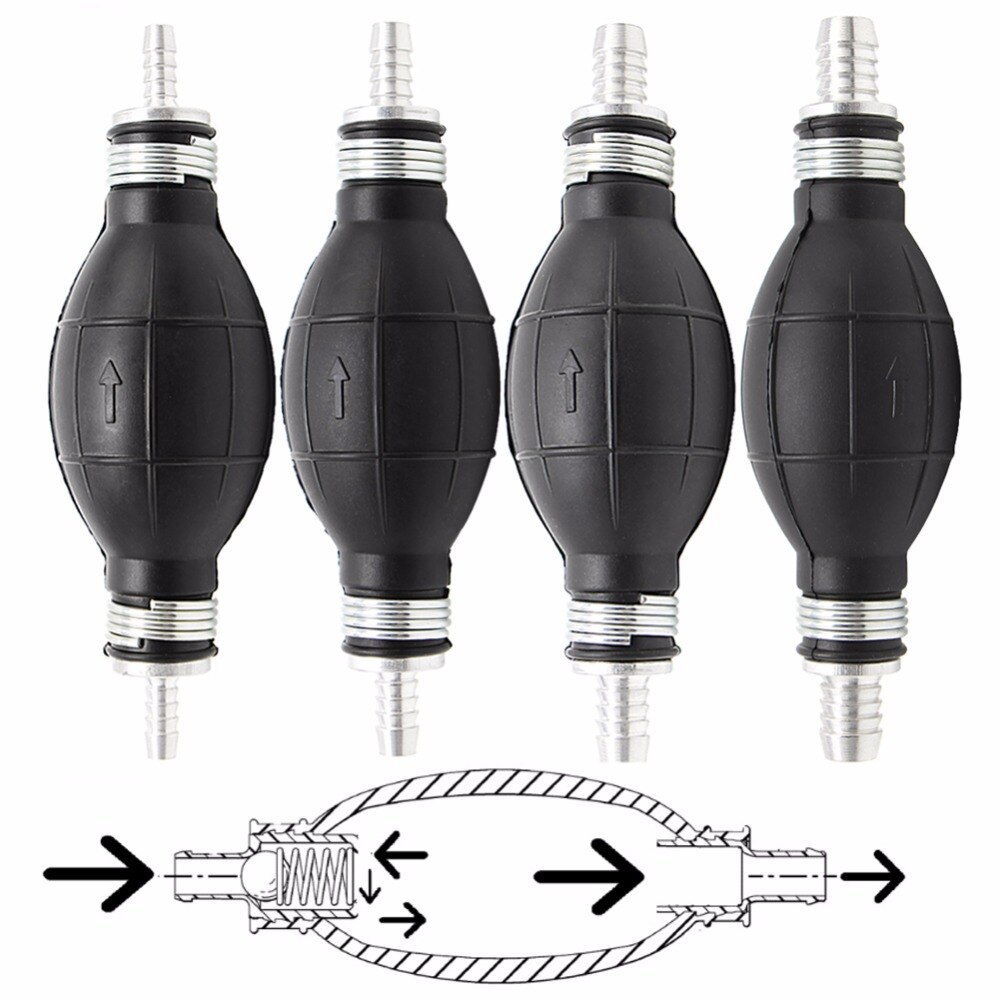 Fuel Line Pump Primer Bulb Hand Primer Gas Petrol Pumps Rubber And Aluminum