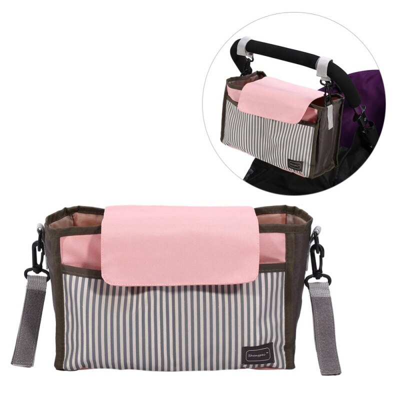 Diaper Bag Baby Feeding Bottle Thermal Bag Mommy Storage Bag Cart Bag (Black)
