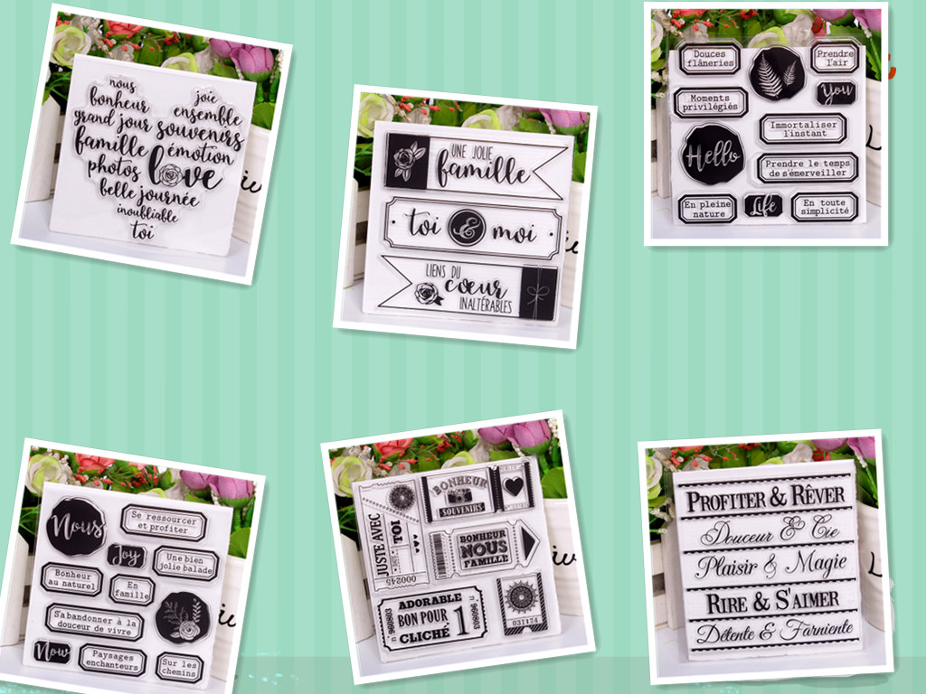 Petite feuille de timbre en caoutchouc Silicone Transparent, porte-timbres en caoutchouc, bricolage mignon motif, cartes de papier pour Album Photo, Scrapbooking