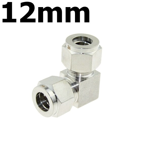 Stainless Steel 304 Compressor Double Ferrule Connector 6mm 8mm 10mm 12mm 1/4" 1/2" Pipe Tube Coupler Air Compression Fitting: 12mm