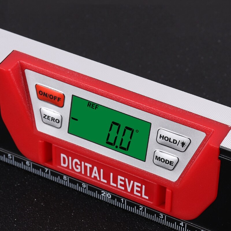 066E Spirit Level Ruler Inclinometer Aluminum Alloy Magnetic Level Ruler High Precision Bubble LED Display Electronic Level