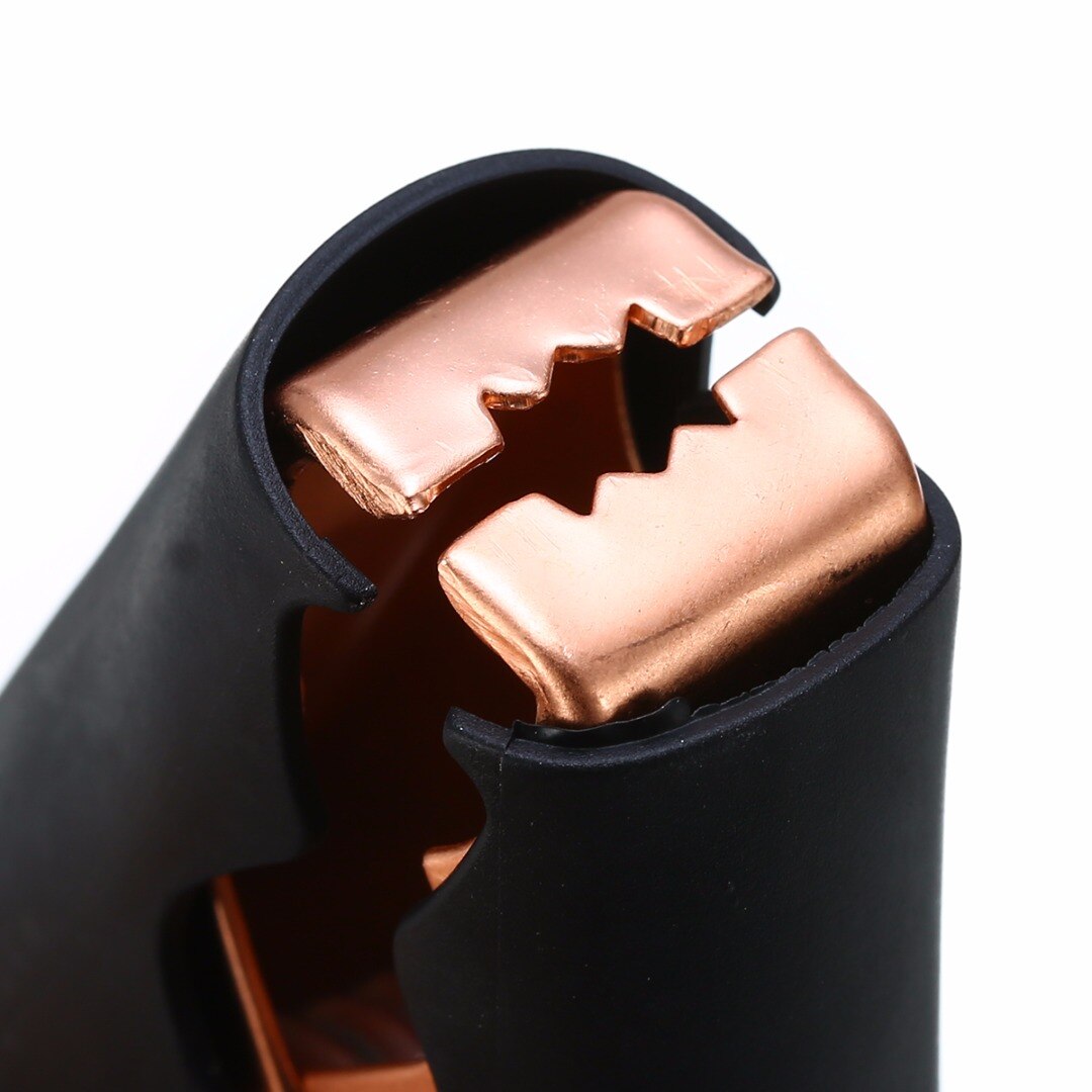 1 par de pinzas de cocodrilo de 90mm, color negro y rojo, pinzas de cocodrilo de 100A para cargador de batería de vehículo de coche