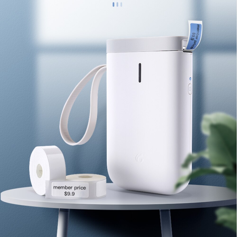 Bærbar bluetooth-labelprinter mini trådløs bærbar termisk printer til prismærkeudskrivning hurtig hjemmebrug kontorprinter