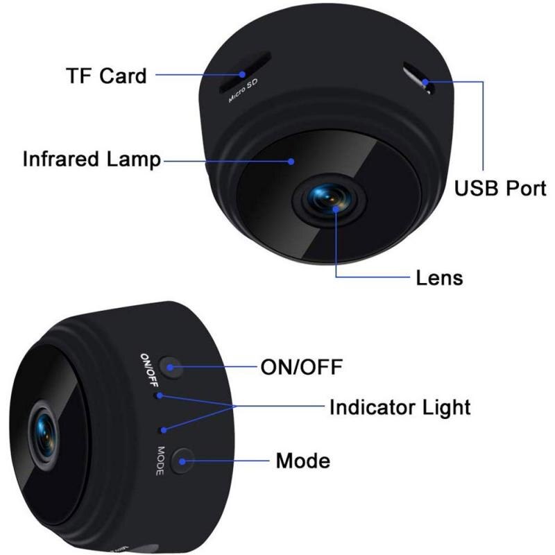 Mini caméra secrète Wifi Full HD 1080P, caméscope de sécurité à domicile, Vision nocturne, détection de mouvement, moniteur à distance avec application