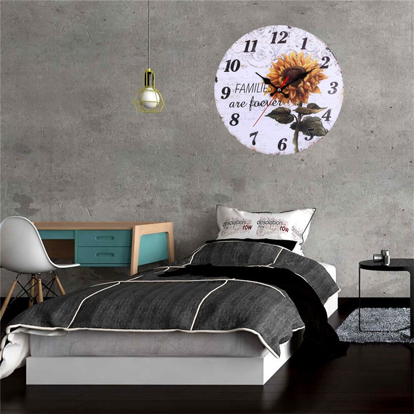 Vintage Wooden Wall Clocks Horloge Home Decoration Living Room Quartz Needle Silent Wall Clock for Home 9M21