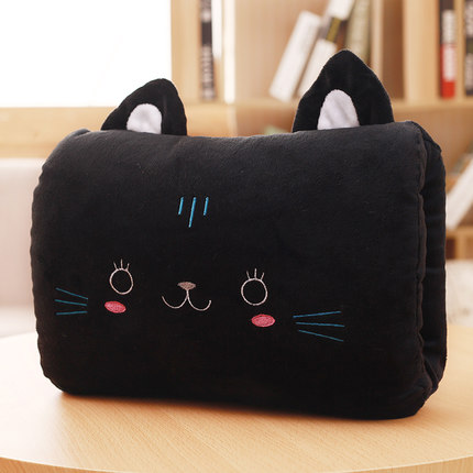 bonito para niños, juguetes de peluche de dibujos animados de invierno, calentador de manos, almohada suave de animales de dibujos animados, cojín cálido para sujetar las manos, 2025: YELLOW
