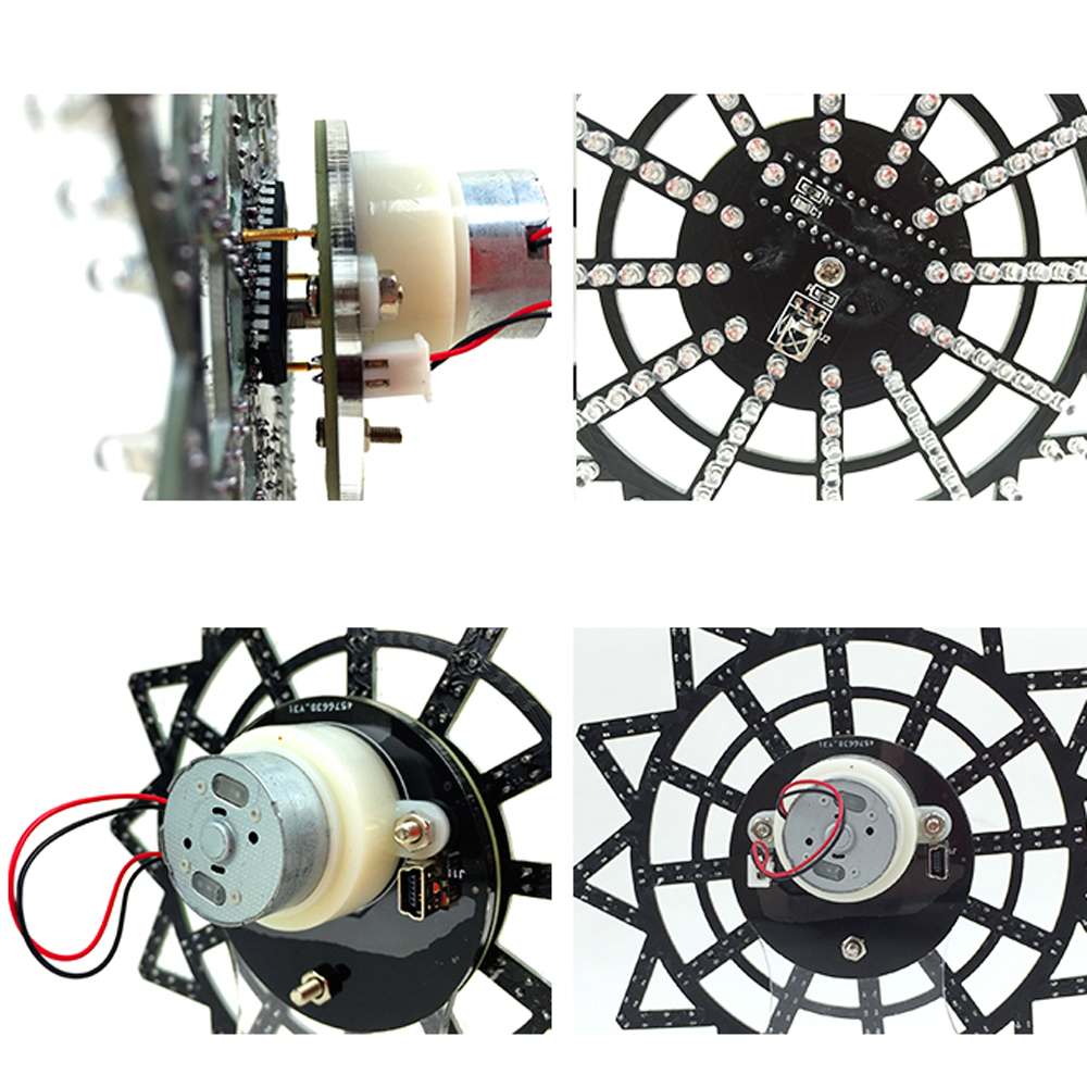 DIY Kit Music Colorful LED Automatic Rotating Ferris Wheel Kit Electronic Components Diy Music Spectrum Production