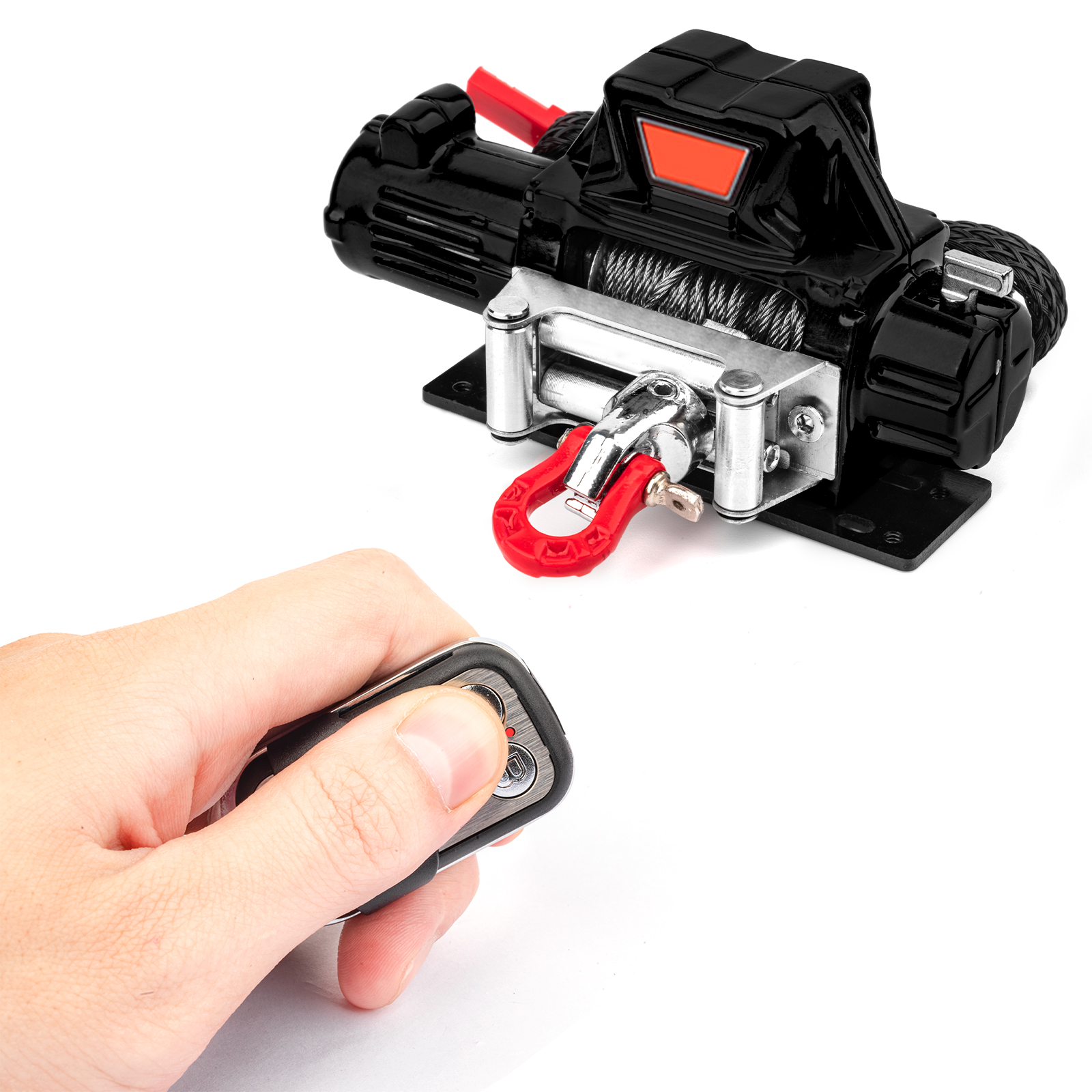RC Metalen Lier Afstandsbediening Simulatie Trek Speelgoed Model Lier voor 1/10 RC Crawler Auto Axiale SCX10 90046 TRX4 Redcat Decoratieve P