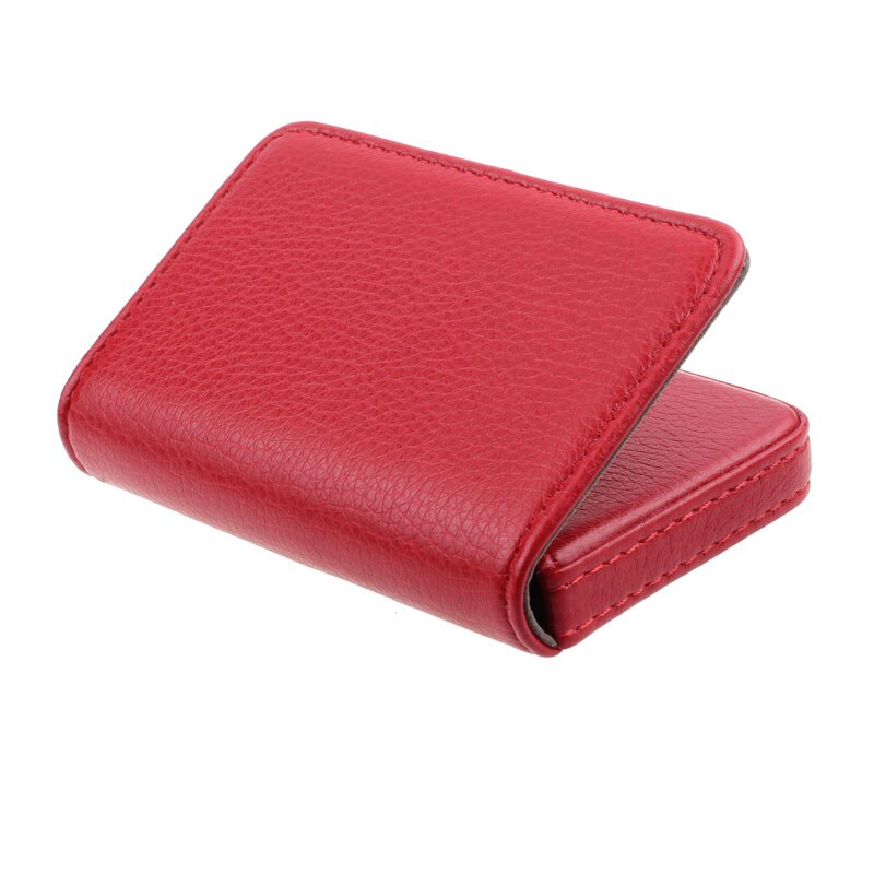 Business Card Holder Men's Exquisite Magnetic Attractive Card Case Box Mini Wallet Male Credit Card Holder Bolsas #Zer: Red