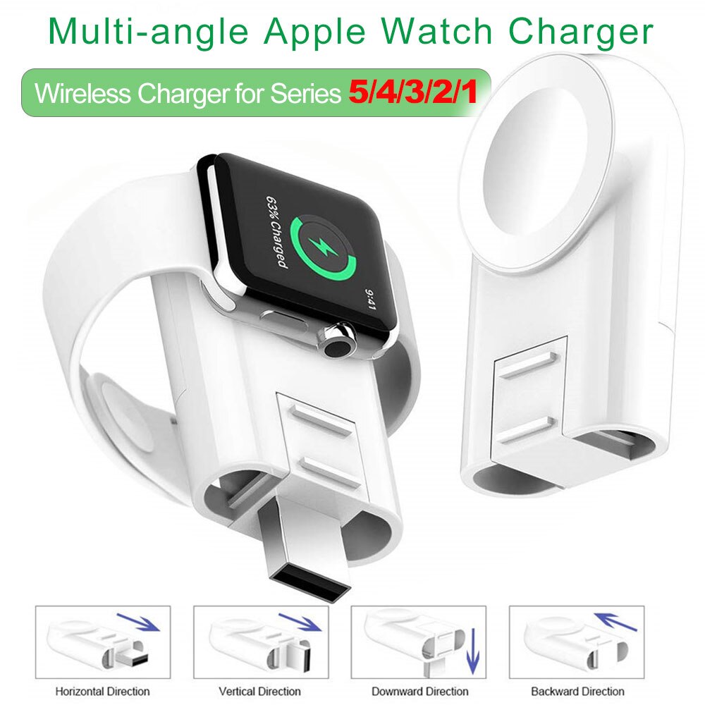 Multi Angle Fast USB Charging for Apple Watch 5/4/3/2 Wireless Charger for Apple Watch Charger 5 4 3 2 Holder Charger for Watch
