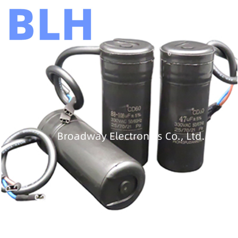 CD60 refrigerator freezer compressor starting capacitor 330V 330VAC 47UF 64UF 75UF 80UF 36-43UF 88-108UF 130-156UF 156UF 53-64UF