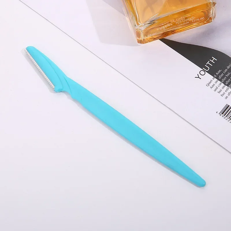1/3 Uds recortador de cejas afeitadora Facial para mujeres Lade Eye Brow Shaper cara maquinilla de afeitar utensilio para eliminar el vello Facial herramienta cosmética de maquillaje de belleza: Azul