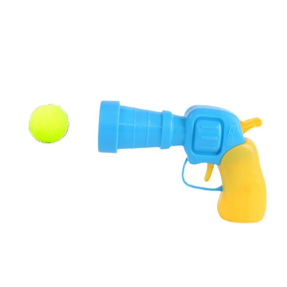 1 ensemble de jouets interactifs pour chat, pistolet jouet très amusant, 20 pièces, balle en peluche, lance une balle silencieuse à rebond élevé pour taquiner le chat