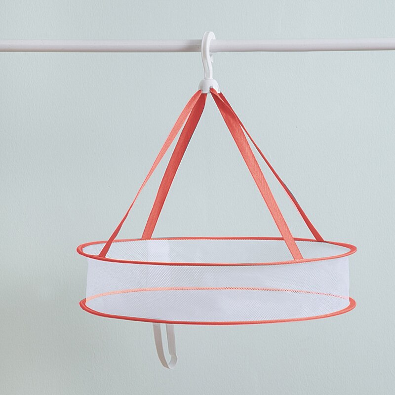 1/2 warstwowa składana okrągła suszarka robić prania wisząca suszarka na pranie wiatroszczelna siatka kosze netto łazienka swetry materiały robić przechowywania