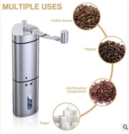 Handkoffiemolen, Draagbare Koffiemolen Met Verstelbare Instellingen, Rvs Koffiemolen, Geschikt Voor Espresso