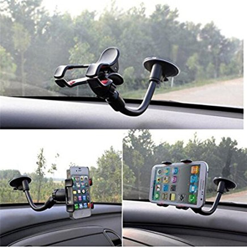 1pc Universal Black Car Windshield Mount Bracket GPS Navigation Support for Smartphone Non-slip Firm Suction Cup Car Accessories