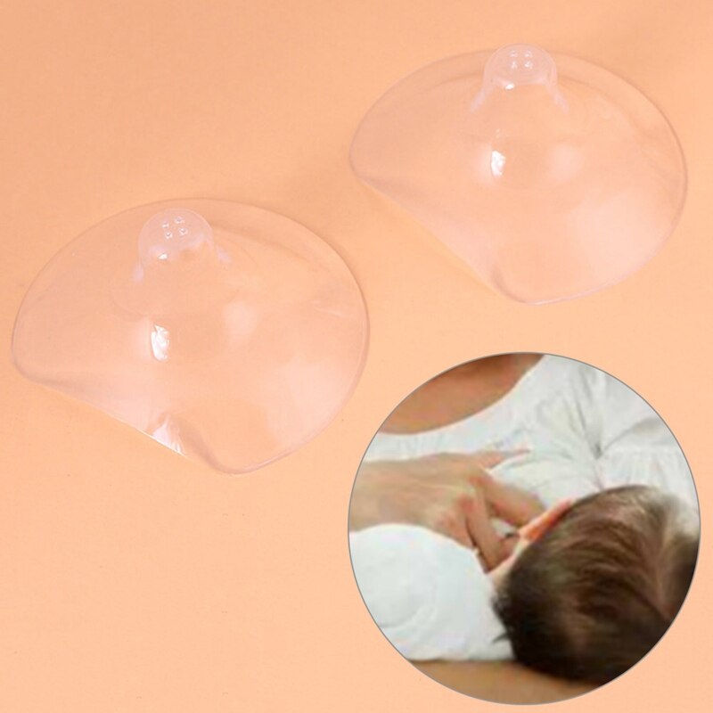 2PCS Silicone Nipple Protectors Breast Milk Feeding Mothers Nipple Shields Protection Cover Breastfeeding Milk Extractor Nipple