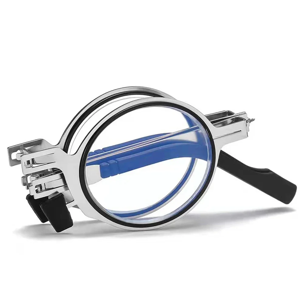 Metalen Ronde Kleine Opvouwbare Leesbril Mannen Blauw Licht Computer Grade Bril Smalle Brillen Frame Voor Mannen Gafas + 3.5: Beige / MULTI