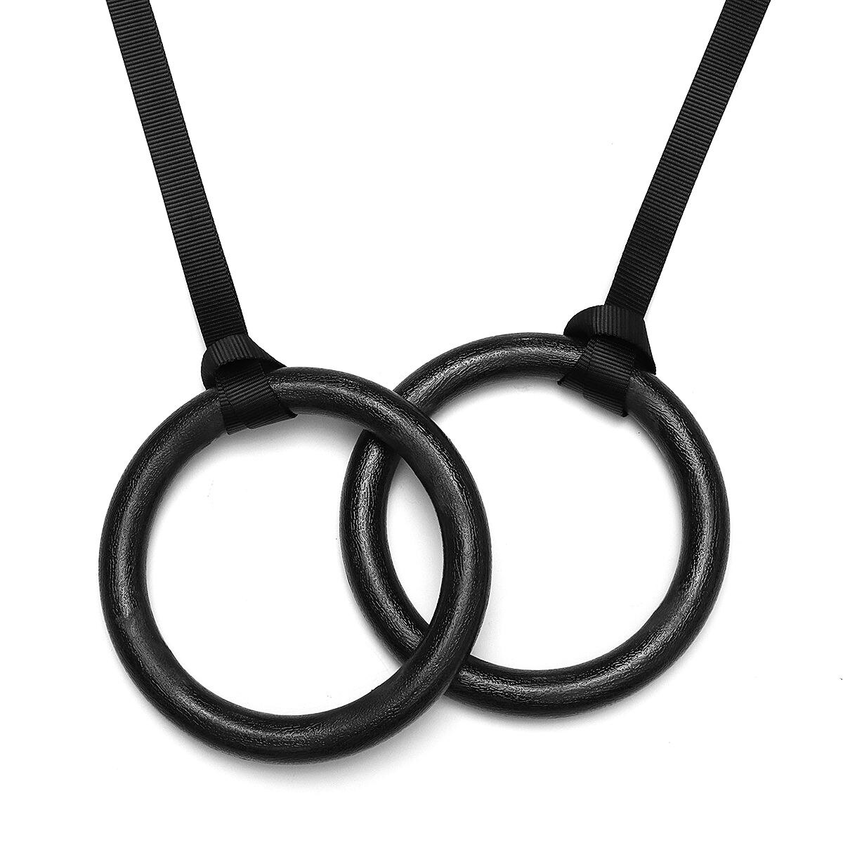 28mm Fitness Gymnastic Rings Pull-ups Training Sports Indoor Fitness Heavy Duty Exercise Ring Gym ABS+Polyester Ribbon