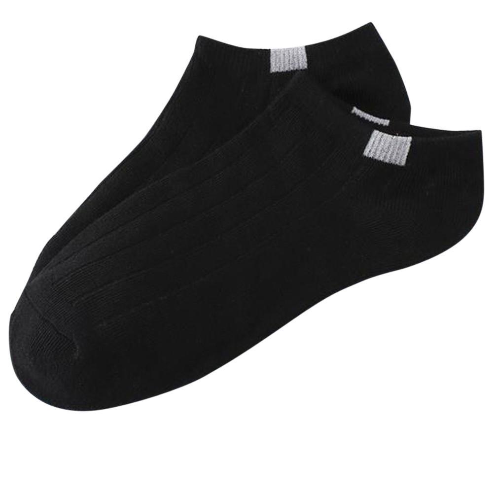 Een Paar Katoenen Sokken Vrouwen Mannen Ademende Sport Korte Sokjes Mode Effen Kleur Onzichtbare Antislip Elastische Boot sok
