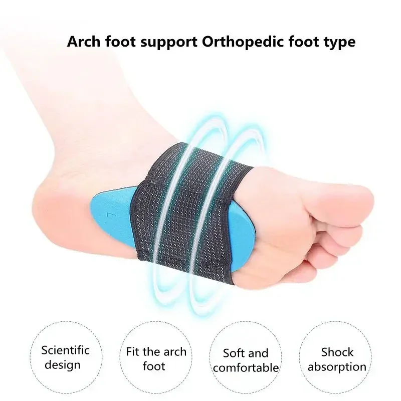 1 Pair Men Women Arch Support Shoe Pads Flat Feet Orthopedic Insoles for Shoes Valgus Sports Insole Foot Inserts Accessories
